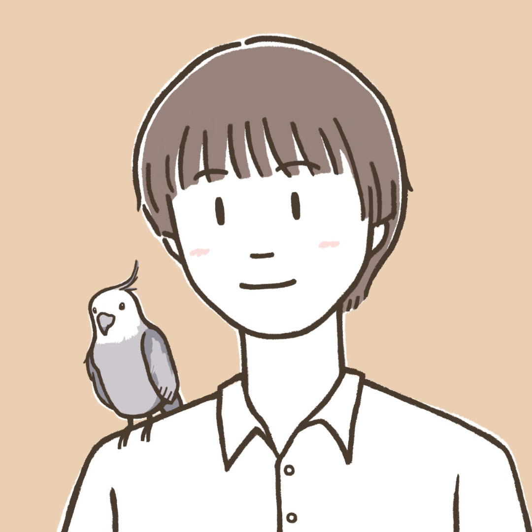 ぴっとくんとオカメインコのイラスト